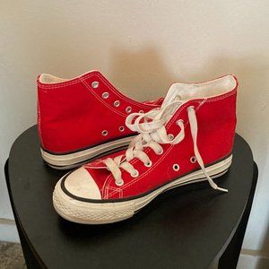 Red High-Top Sneakers